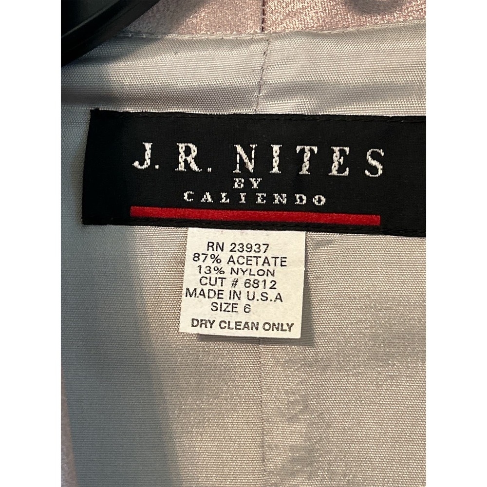 J R Nites VTG Silver Formal Skirt & Jacket w/ Rhinestone Embellishments SZ 6 - Picture 2 of 5